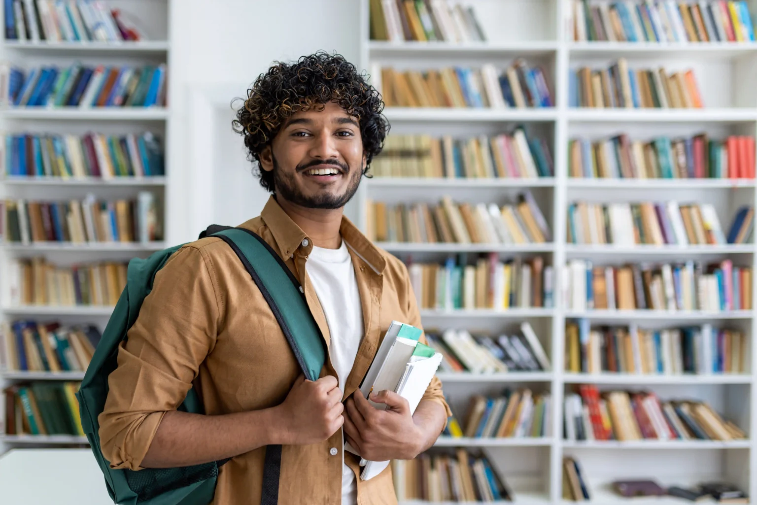 Student using Emotist mental health platform on campus