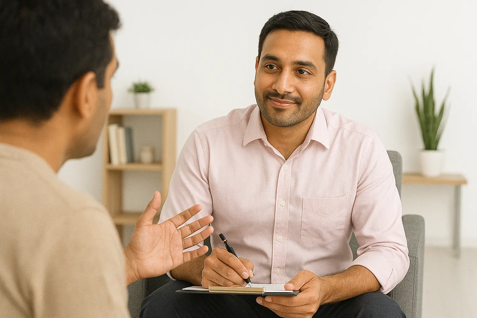 Therapist managing client session using Emotist for practice management for therapists in India